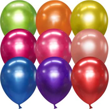 Шар (12''/30 см), Ассорти, металлик, 100 шт.