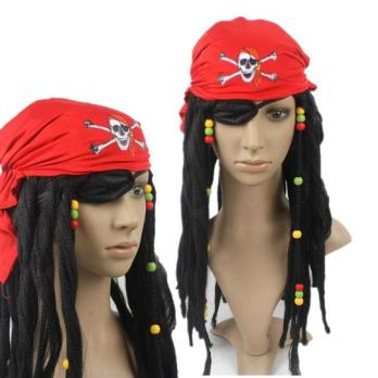 Парик Пиратский с банданой и повязкой