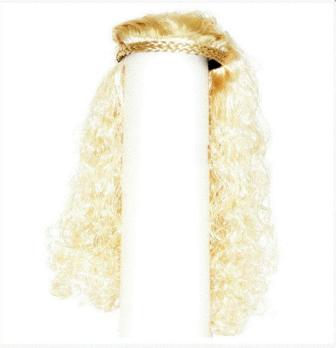 Парик с ободком маленькие кудряшки пепельный