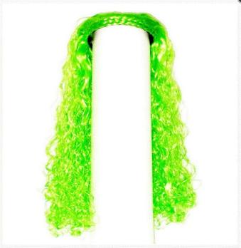 Парик с ободком маленькие кудряшки салатовый