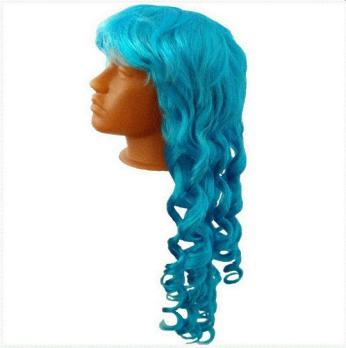 Парик кудряшки цветные-синий