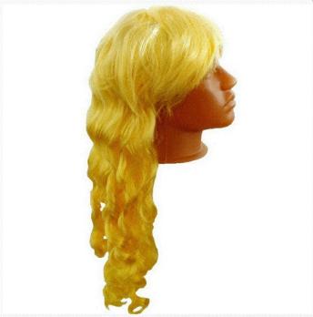 Парик кудряшки цветные-желтый