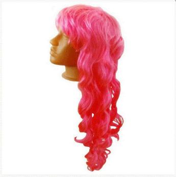 Парик кудряшки цветные-розовый