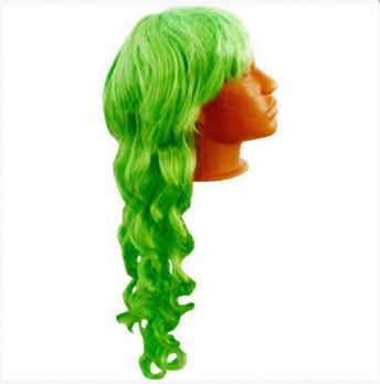 Парик кудряшки цветные-зеленый