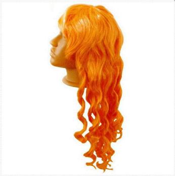 Парик кудряшки цветные-оранжевый