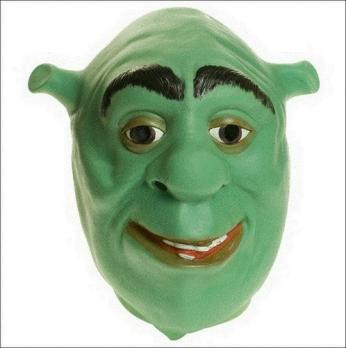 Маска Шрек резиновая